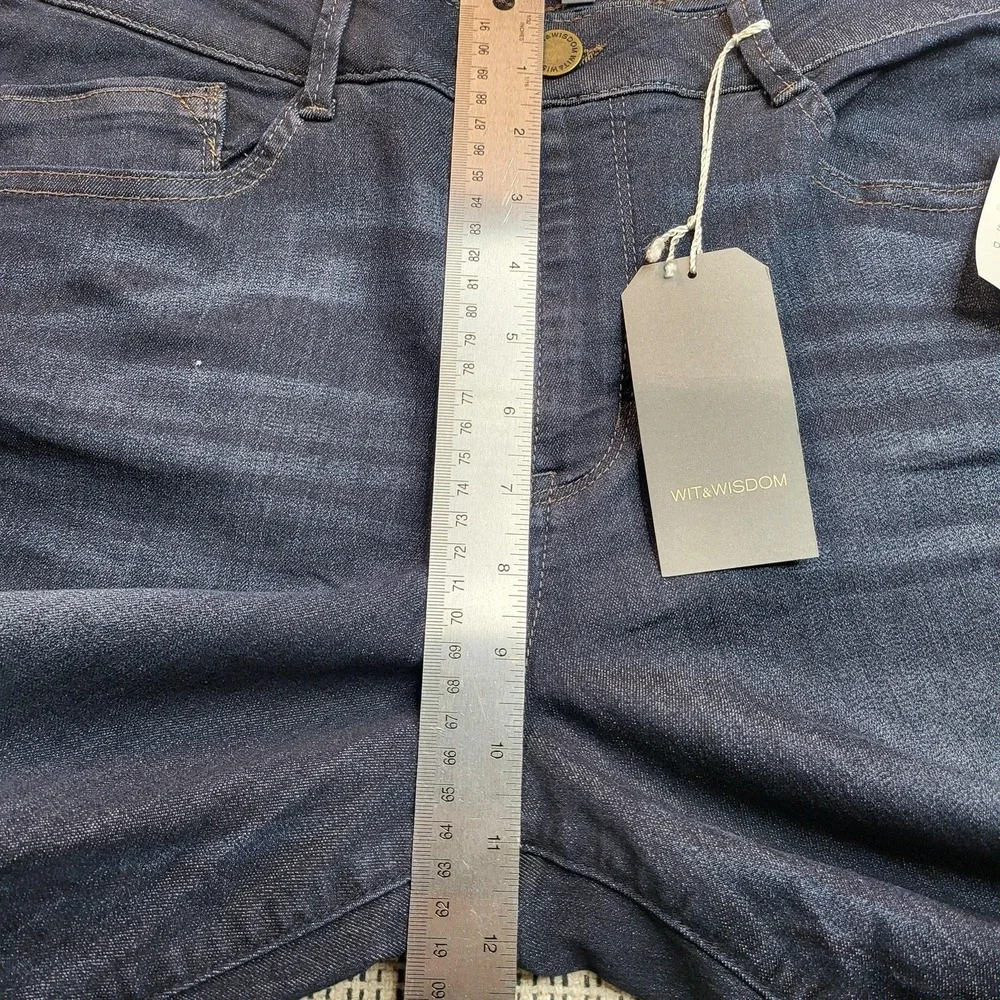 Wit & Wisdom‎ Skinny Jegging Jeans Womens 16 Dark Navy High Rise Stretch Denim